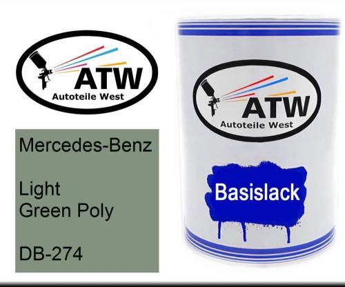 Mercedes-Benz, Light Green Poly, DB-274: 500ml Lackdose, von ATW Autoteile West.